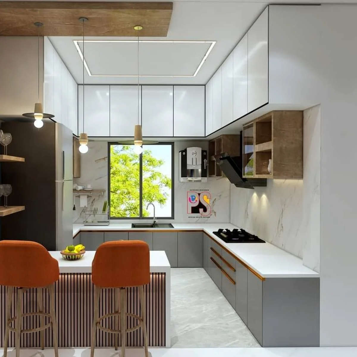 Ceiling, Furniture, Kitchen, Storage, Lighting Designs by Contractor Culture Interior, Delhi | Kolo