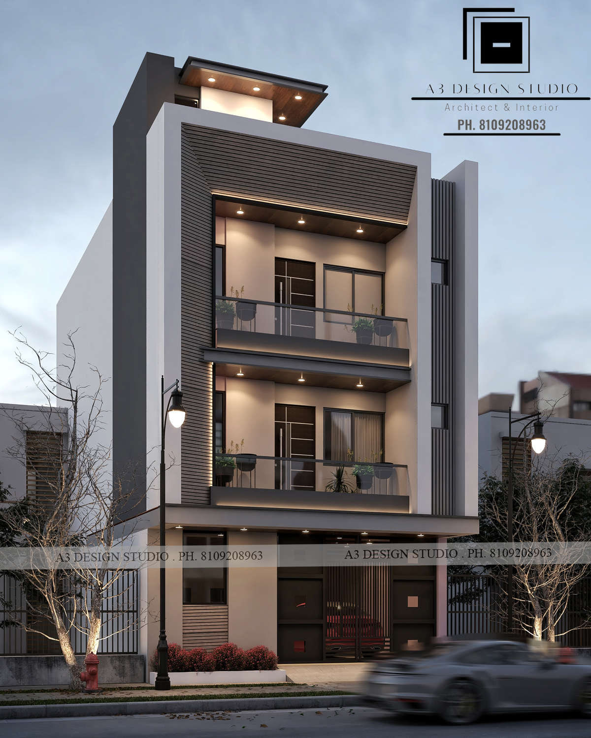 Exterior, Lighting Designs by Architect A3 DESIGN STUDIO, Indore | Kolo