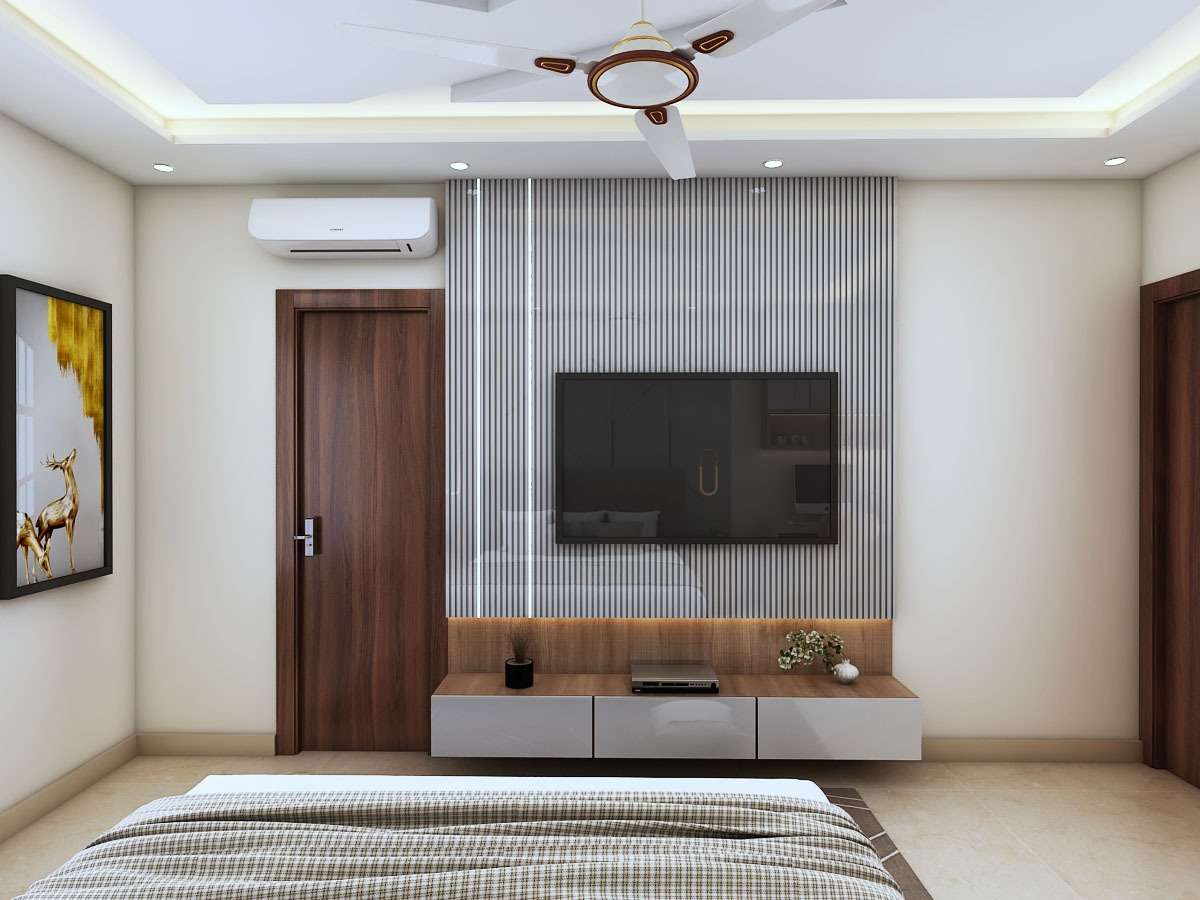 Bedroom, Ceiling, Furniture, Lighting, Storage Designs by Interior Designer Anuradha Shukla, Delhi | Kolo