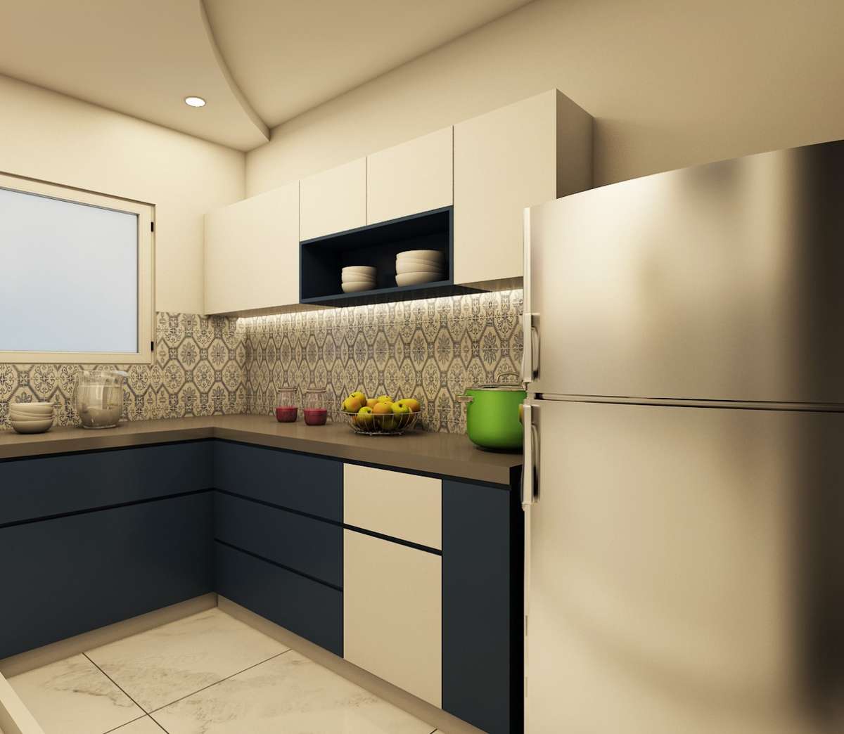 Kitchen, Lighting, Storage Designs by Interior Designer khushboo goyal, Gurugram | Kolo