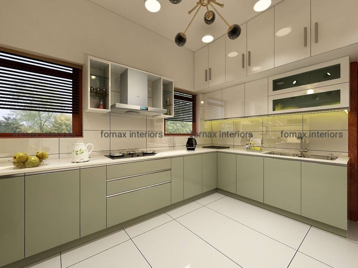 Lighting, Kitchen, Storage Designs by Interior Designer Fornax Interiors, Thiruvananthapuram | Kolo