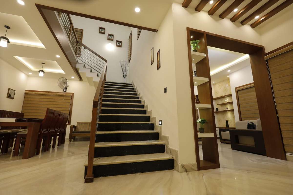 Staircase, Furniture, Table, Ceiling, Lighting Designs by Carpenter bibin biby, Malappuram | Kolo