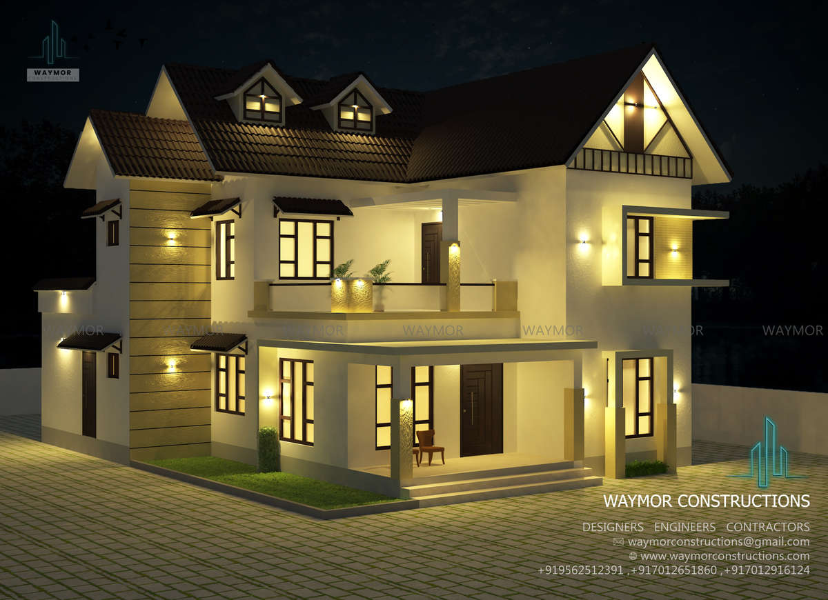 Exterior, Lighting Designs by Civil Engineer Mishad N A, Thrissur | Kolo