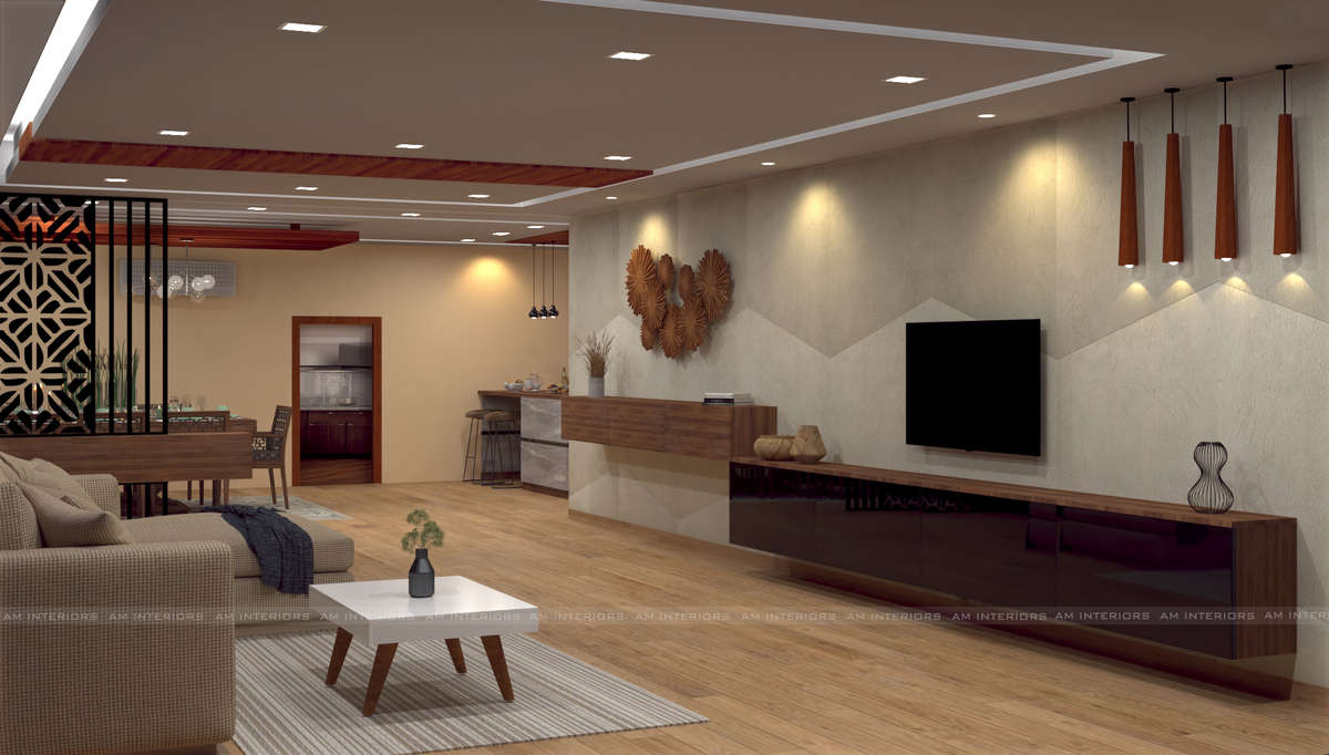 Furniture, Lighting, Living, Storage, Table Designs by Interior Designer Akhil Meraki, Kollam | Kolo