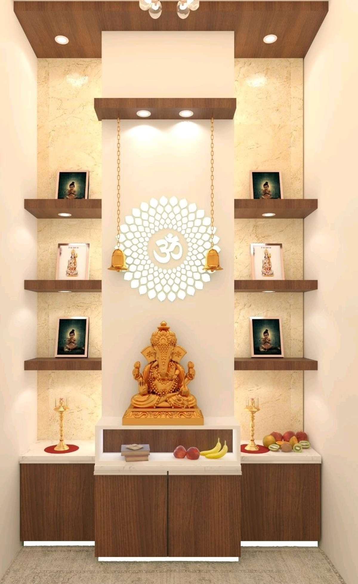 Prayer Room, Storage Designs by Interior Designer bobby kashyap, Jaipur | Kolo