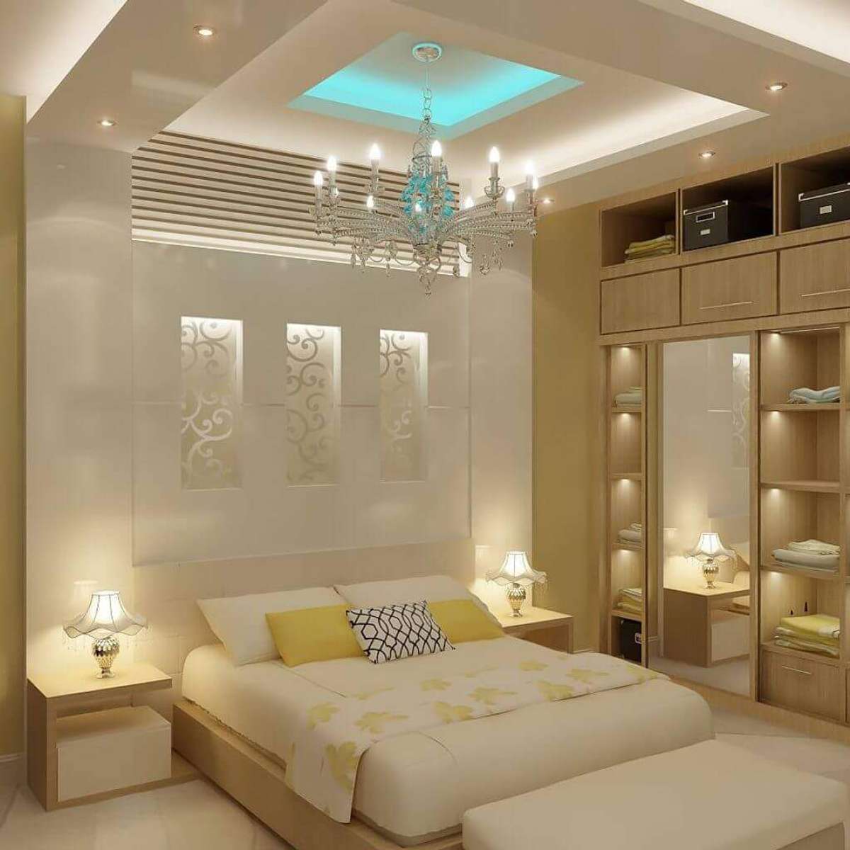Ceiling, Furniture, Bedroom, Lighting, Storage Designs by Carpenter up bala carpenter, Kannur | Kolo