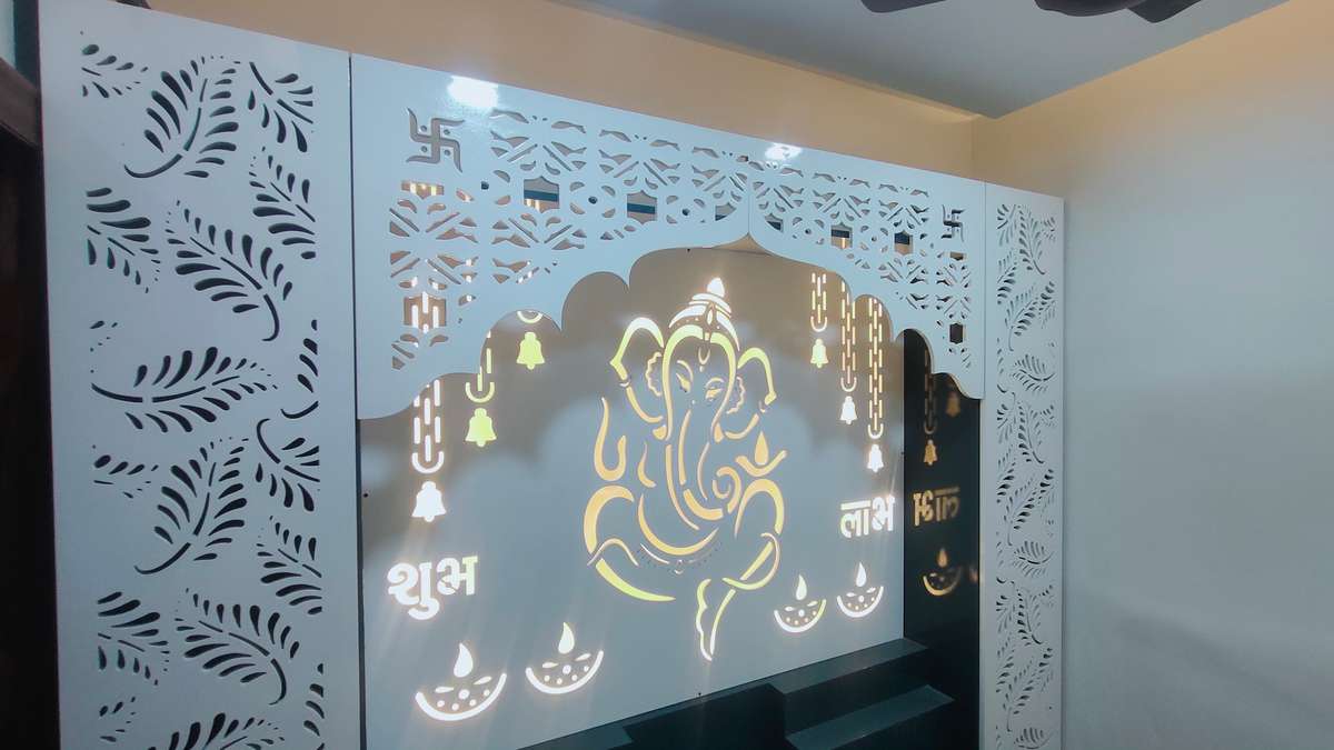 Lighting, Prayer Room, Storage Designs by Painting Works Ch Waseem Haidar, Gurugram | Kolo
