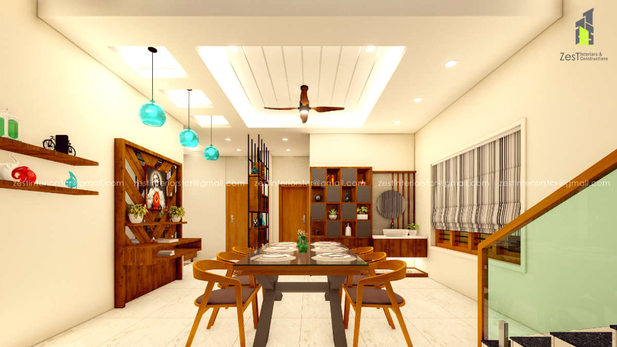 Ceiling, Dining, Furniture, Table Designs by 3D & CAD Justin Joseph, Thrissur | Kolo