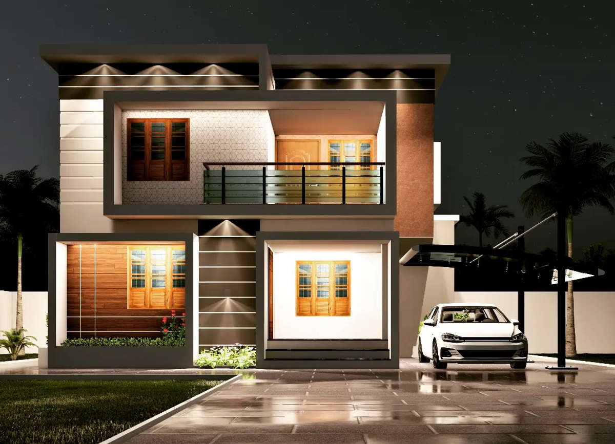 Exterior, Lighting Designs by 3D & CAD Davidson DYD, Thiruvananthapuram | Kolo