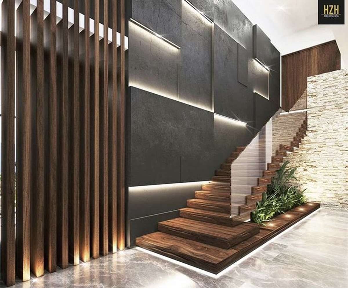 Lighting, Staircase Designs by Contractor Lallan Rajbhar, Delhi | Kolo