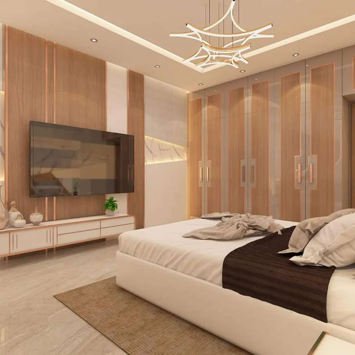 Furniture, Lighting, Bedroom, Storage Designs by Interior Designer Saddam Home Interiors, Delhi | Kolo