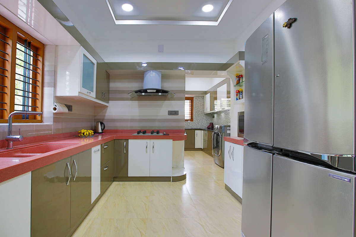 Kitchen, Lighting, Storage Designs by Architect Ar Praseetha, Palakkad | Kolo