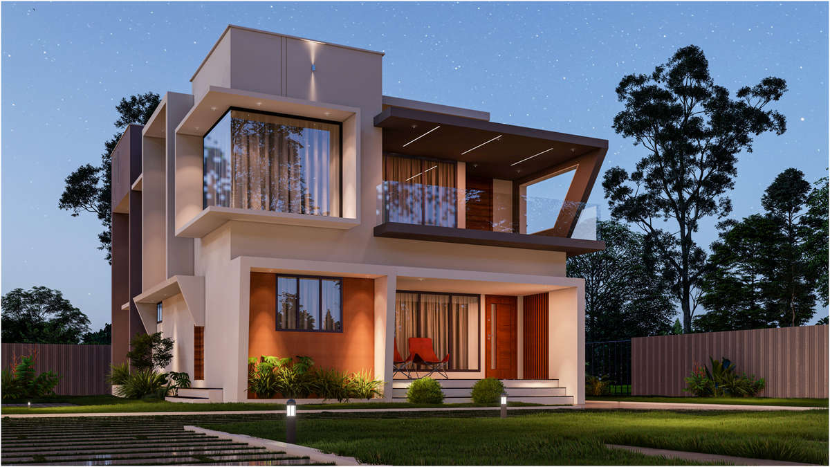 Exterior, Lighting Designs by Civil Engineer Rishi Krishna, Palakkad | Kolo