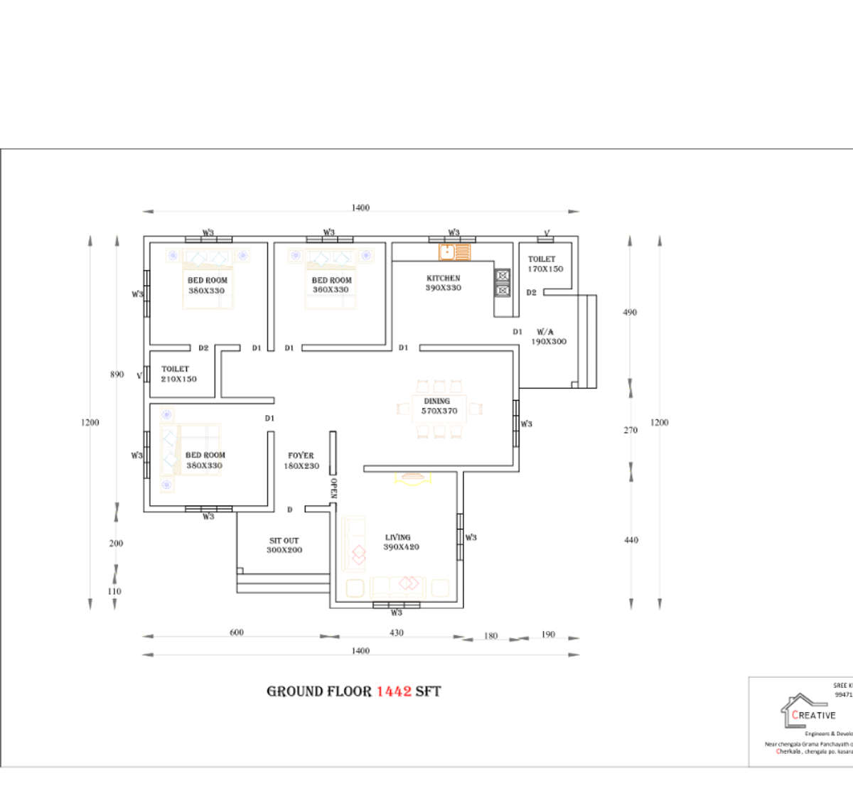 Designs by Architect Majeed Pdga, Kasaragod | Kolo