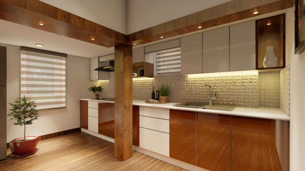 Kitchen, Lighting, Storage, Home Decor Designs by 3D & CAD Artful Design studio, Kollam | Kolo
