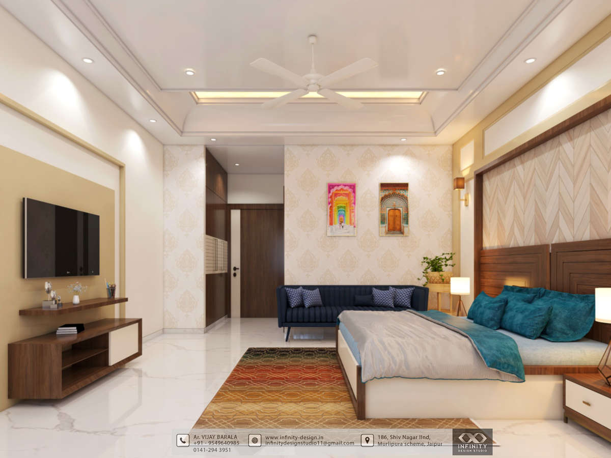 Furniture, Lighting, Storage, Bedroom Designs by Architect Vijay Barala, Jaipur | Kolo