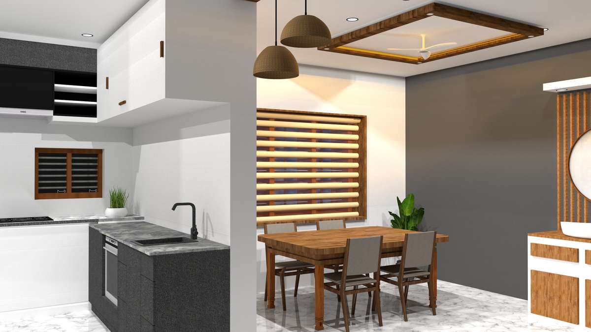 Dining, Furniture, Kitchen, Storage, Table Designs by Architect Sharon C, Malappuram | Kolo