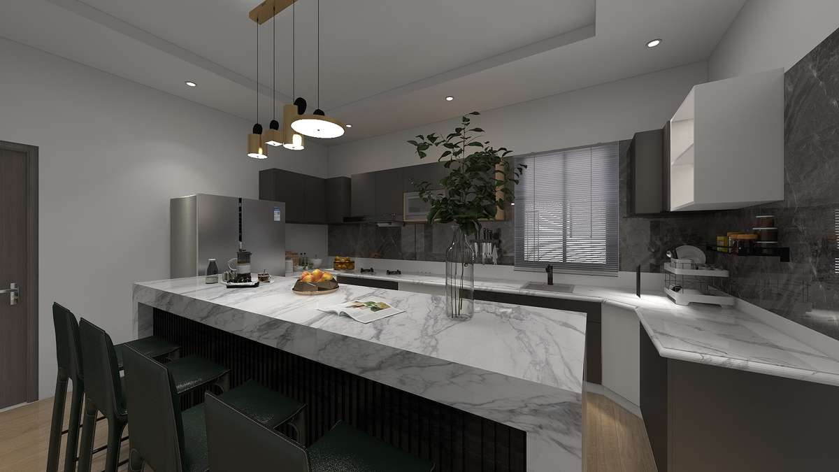 Kitchen, Lighting, Furniture, Storage Designs by Interior Designer muhammed anas ka, Thrissur | Kolo