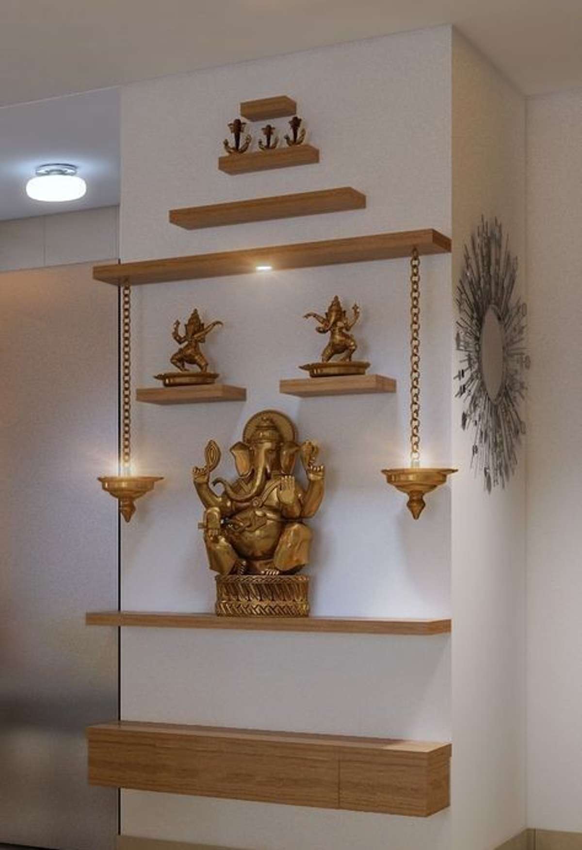 Prayer Room, Lighting, Storage Designs by Carpenter Kerala Carpenters All Kerala work, Ernakulam | Kolo