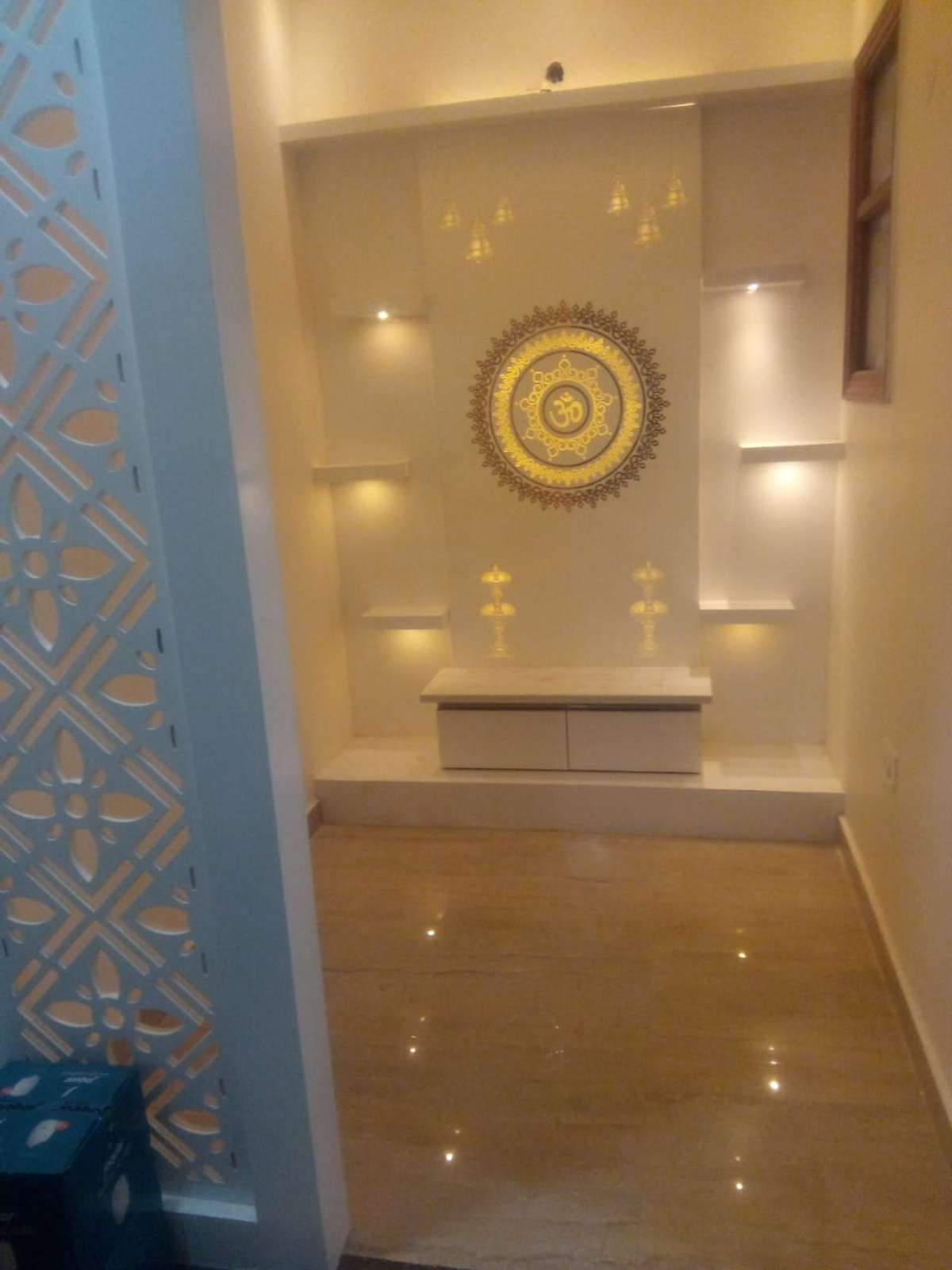 Lighting, Prayer Room, Storage Designs by Service Provider Riyaz Saifi, Faridabad | Kolo