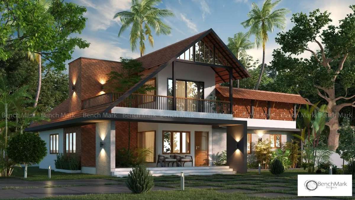 Exterior, Lighting Designs by Architect Ar Emil Jean, Kannur | Kolo