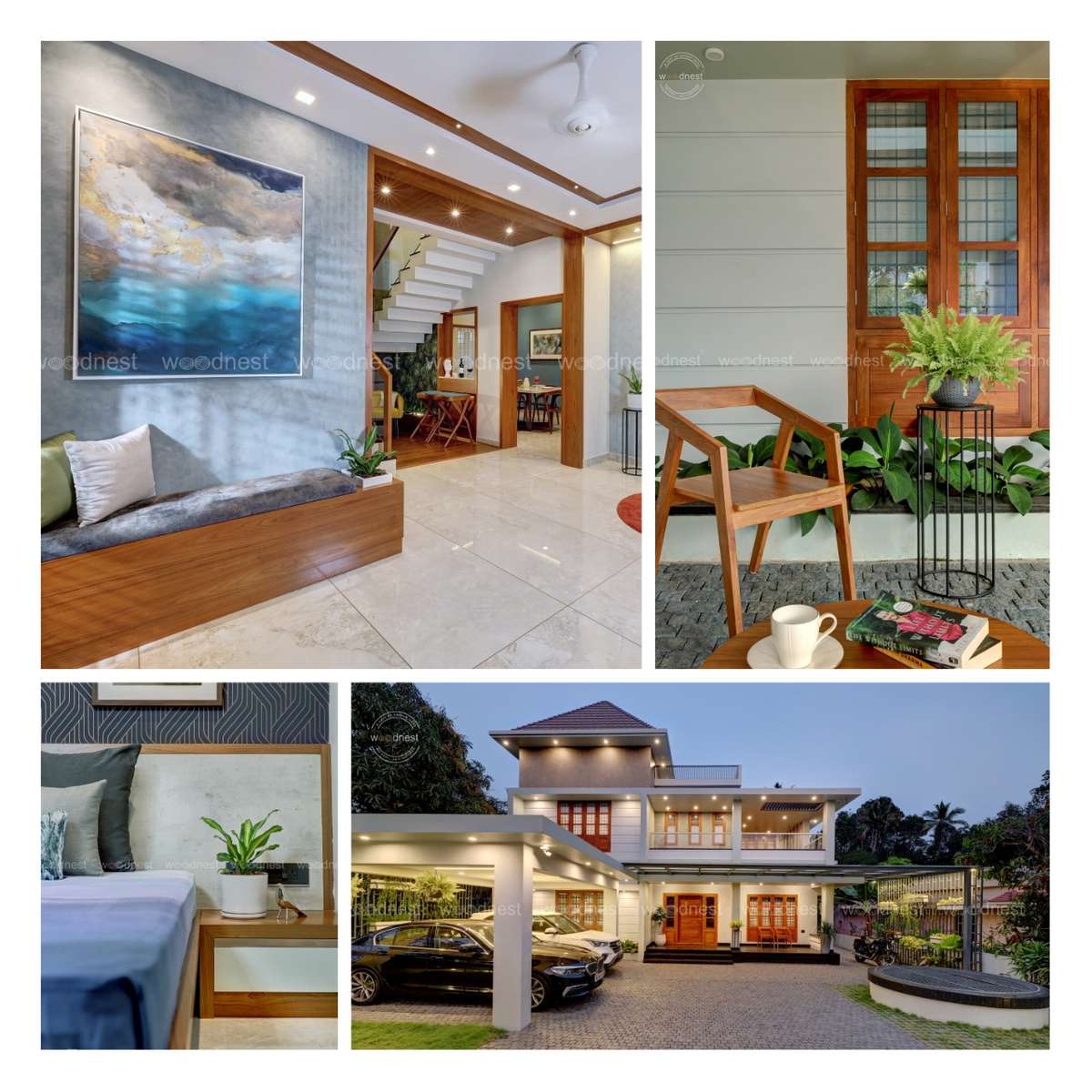 Exterior, Lighting Designs by Interior Designer Woodnest Developers, Thrissur | Kolo