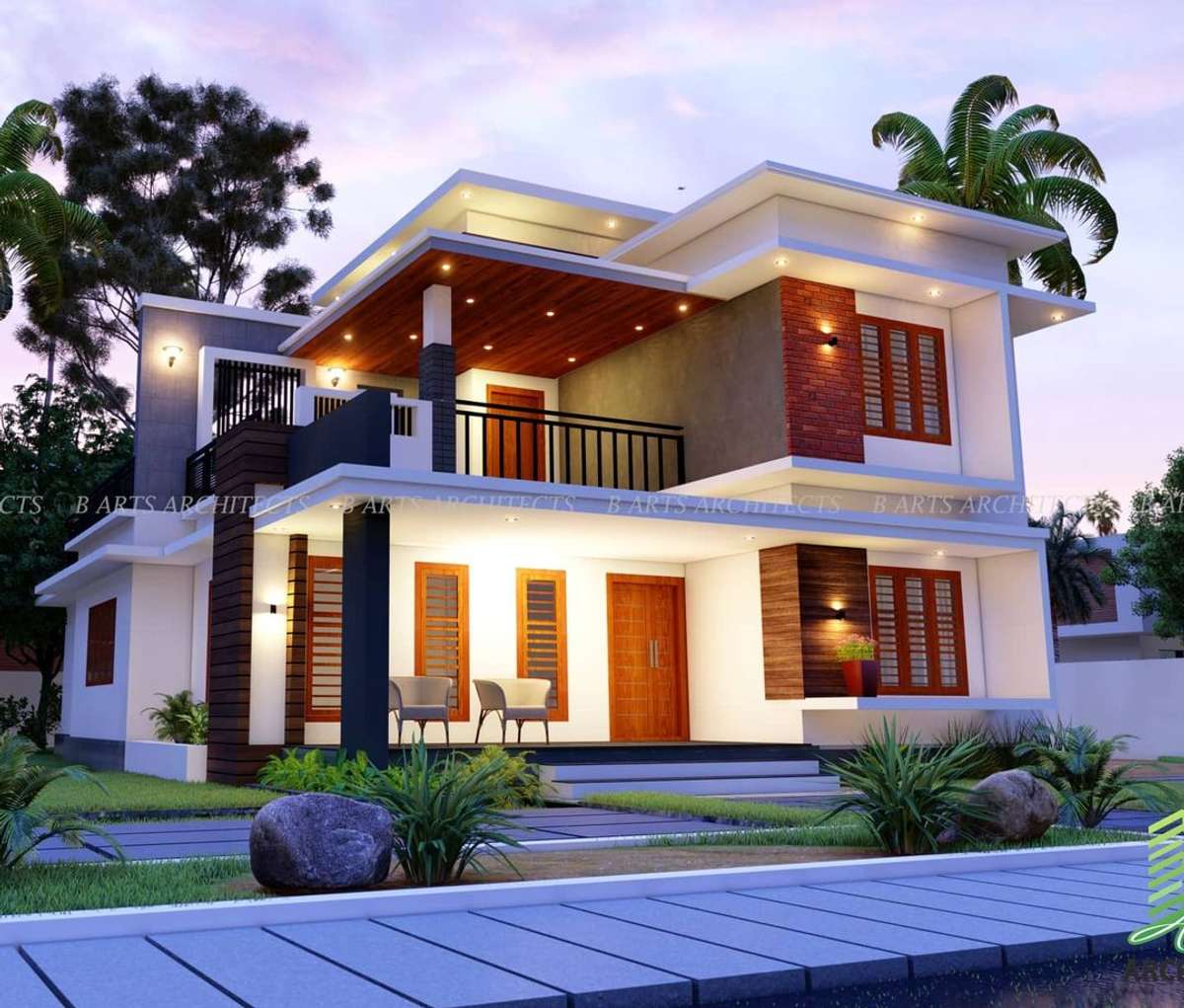 Exterior, Lighting Designs by Contractor Rohini builders Architects, Thrissur | Kolo