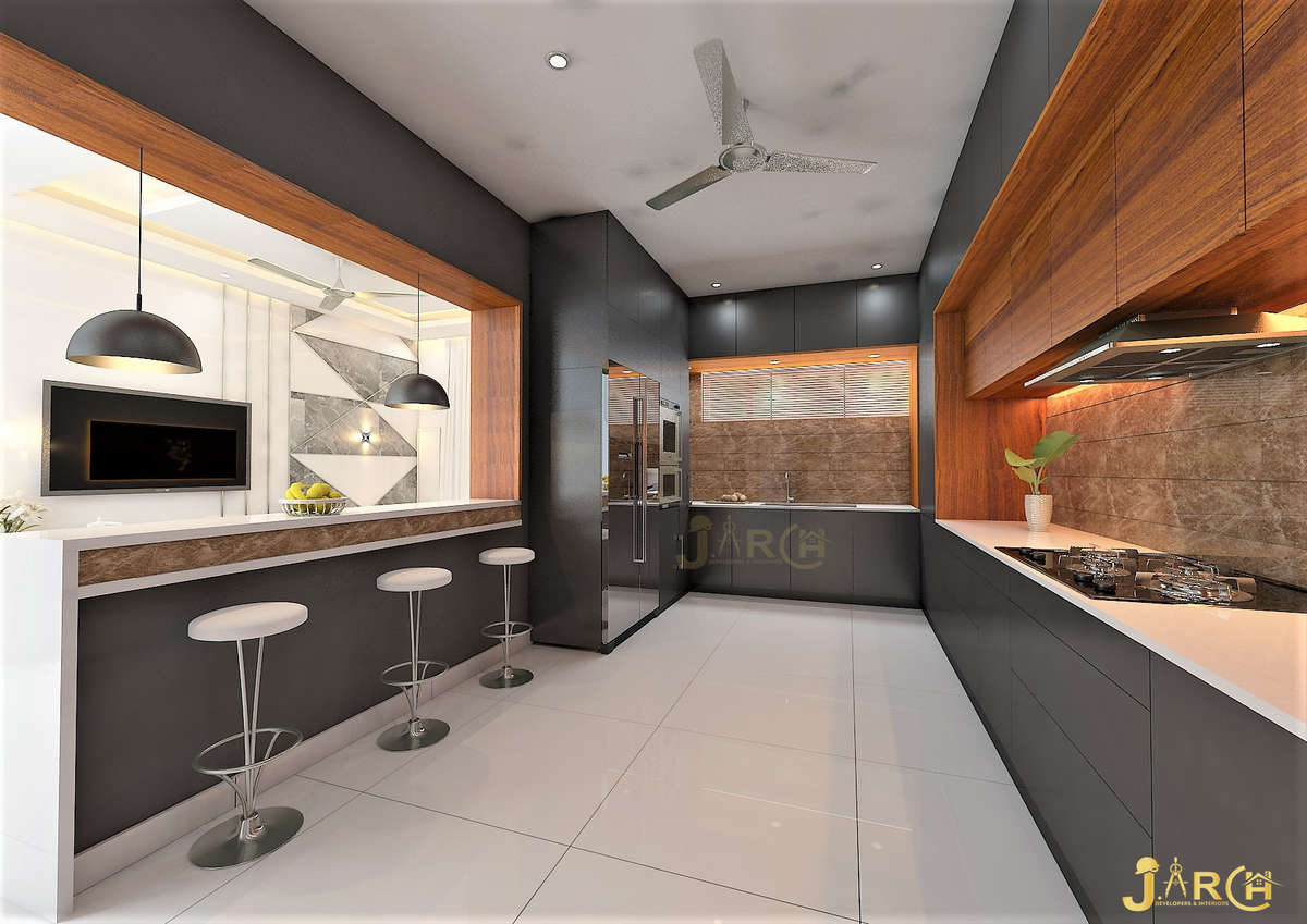Kitchen, Lighting, Storage, Flooring Designs by Architect jismal , Malappuram | Kolo