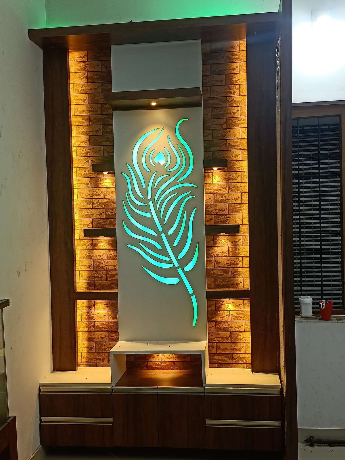Lighting, Prayer Room, Storage Designs by Interior Designer Gypsumcastle thrissur, Thrissur | Kolo