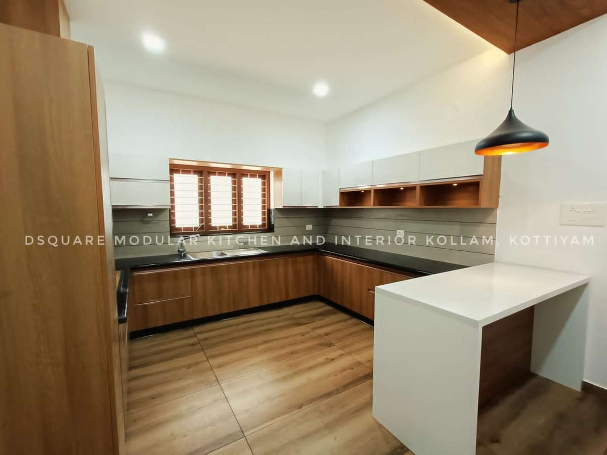 Kitchen, Lighting, Storage, Flooring, Window Designs by Interior Designer D square interior modular kitchen, Kollam | Kolo