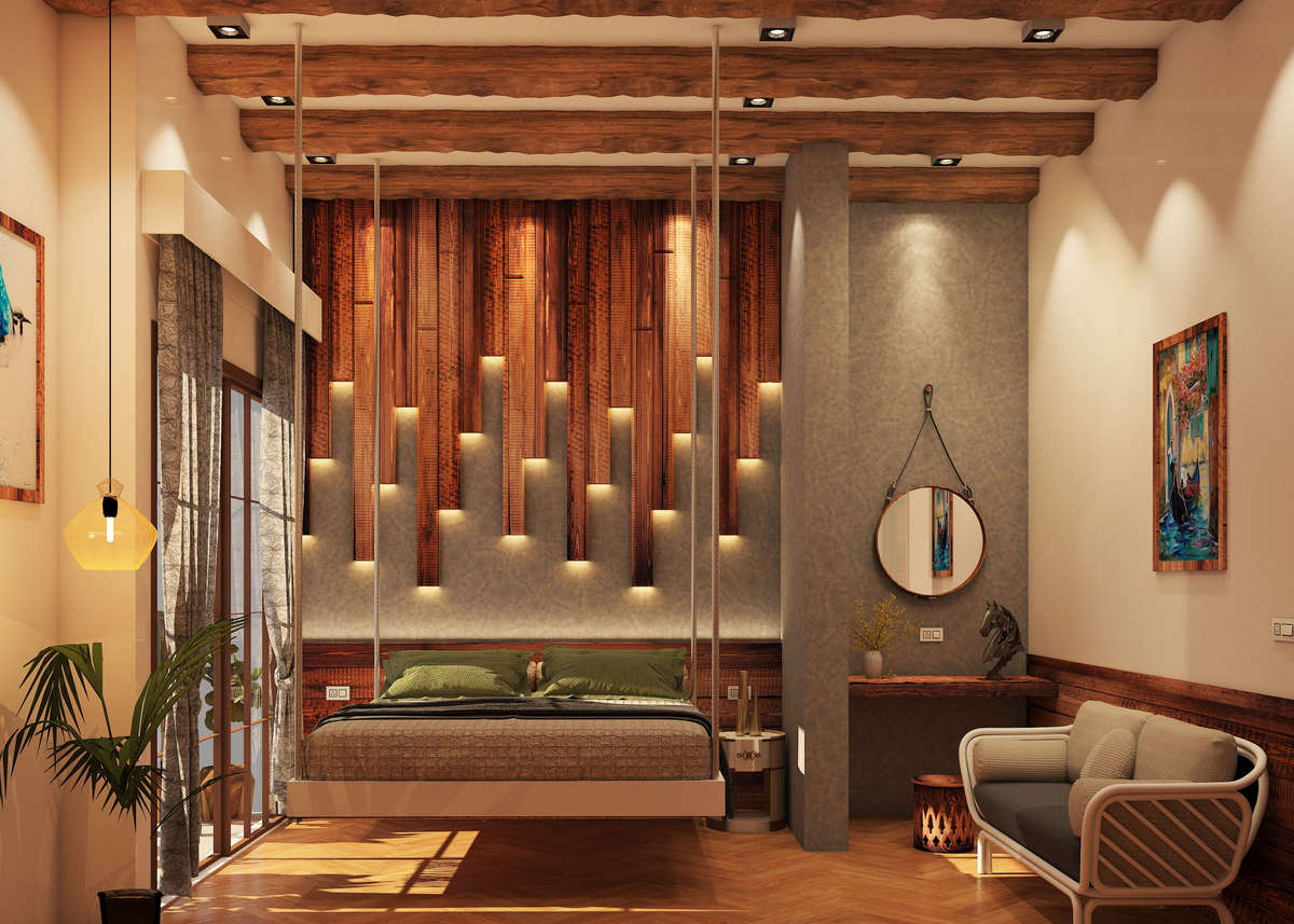 Furniture, Lighting, Storage, Bedroom Designs by Interior Designer Råvi Patidar, Jaipur | Kolo