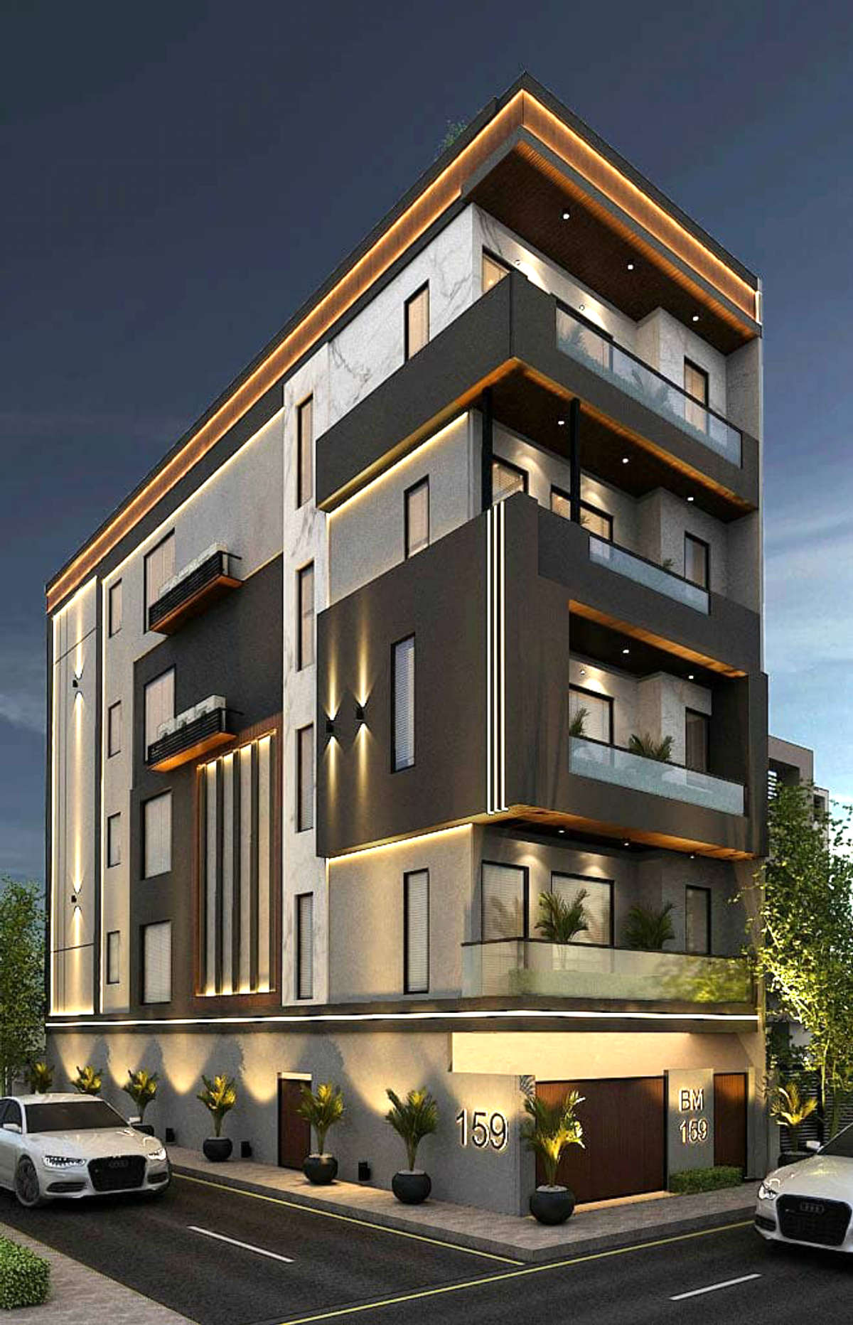 Exterior, Lighting Designs by Architect Ar  Shubham jain, Delhi | Kolo