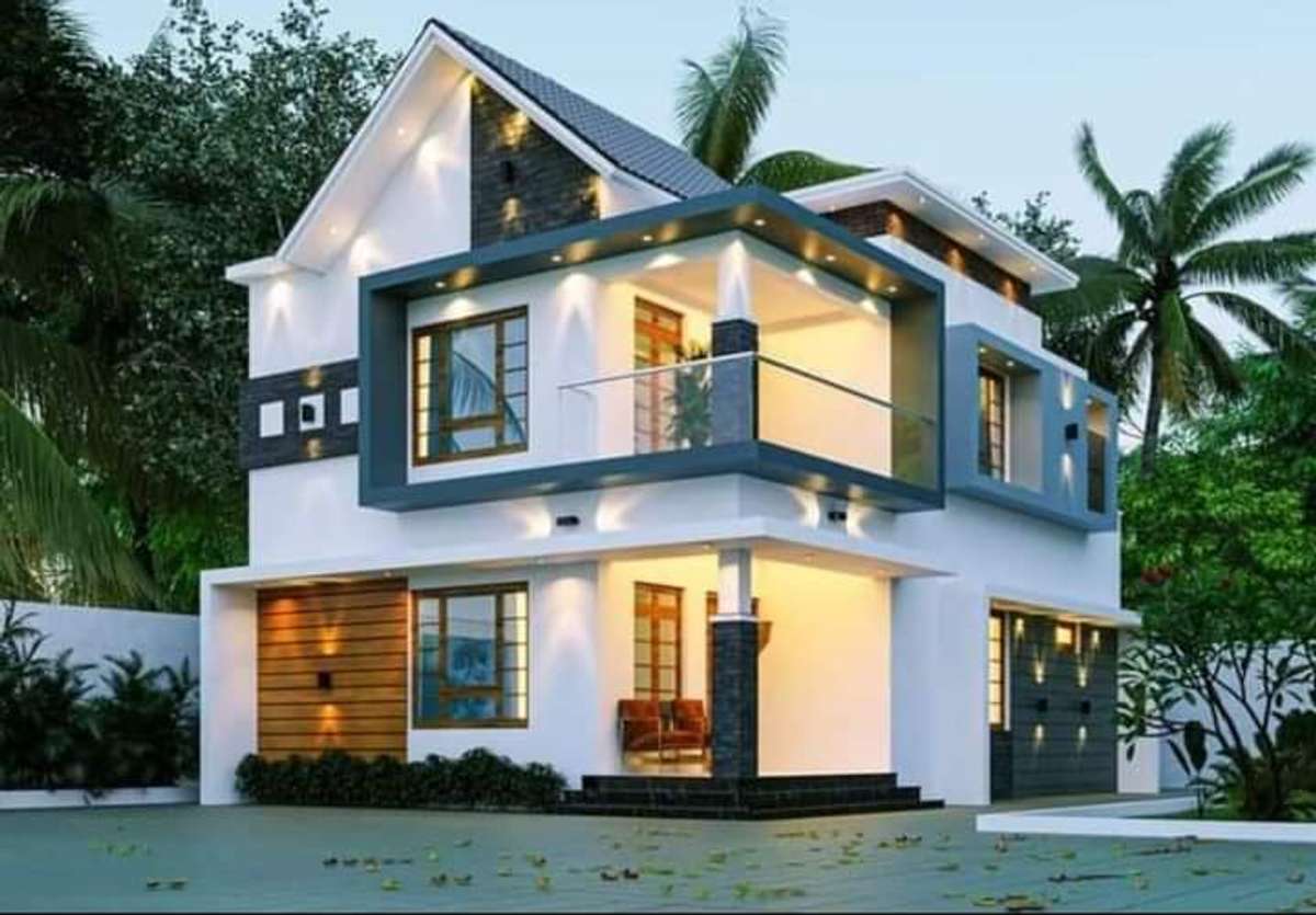 Exterior, Lighting Designs by Architect KERALA HOMES DESIGN, Ernakulam