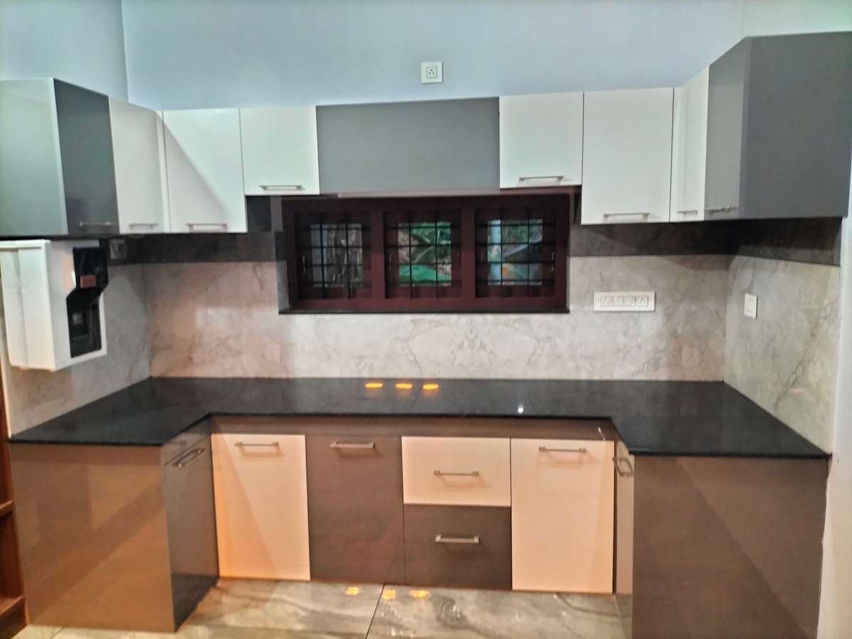 Kitchen, Storage Designs by Contractor MN Construction, Palakkad | Kolo