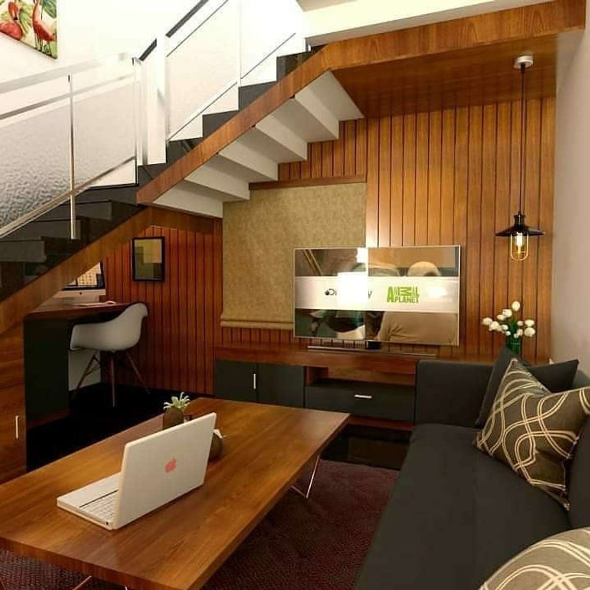 Living, Furniture, Storage, Staircase, Table Designs by Architect Axyz architects, Kannur | Kolo