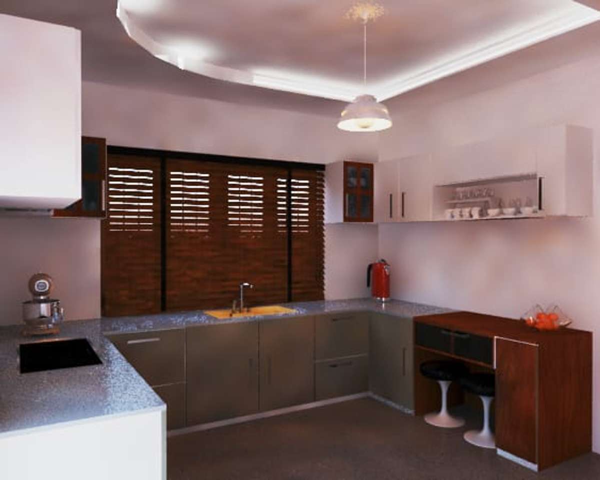 Kitchen, Storage, Lighting Designs by Interior Designer Roshin Kp, Kannur | Kolo
