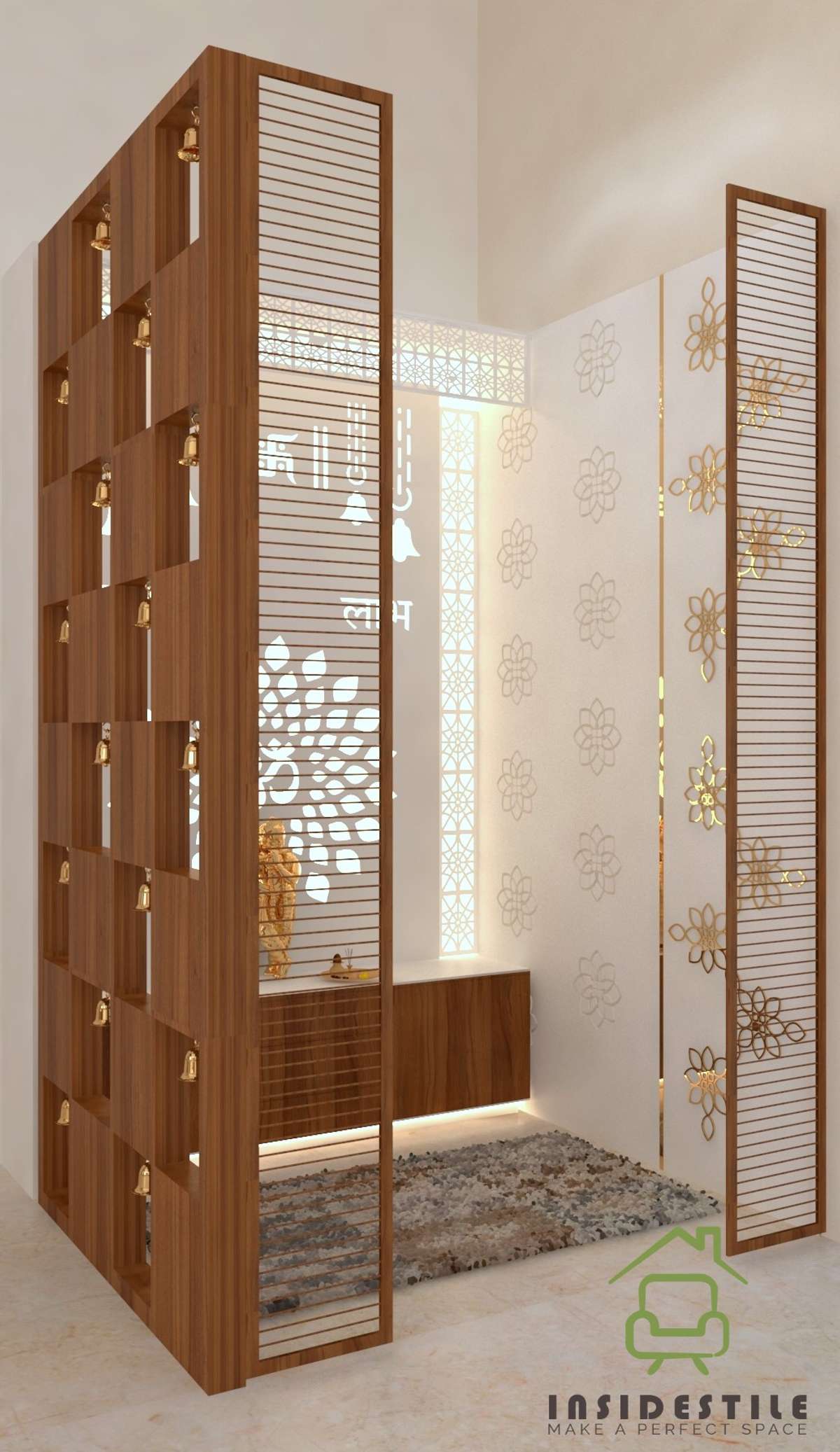 Prayer Room, Storage Designs by Interior Designer Pankaj Kumar, Faridabad | Kolo