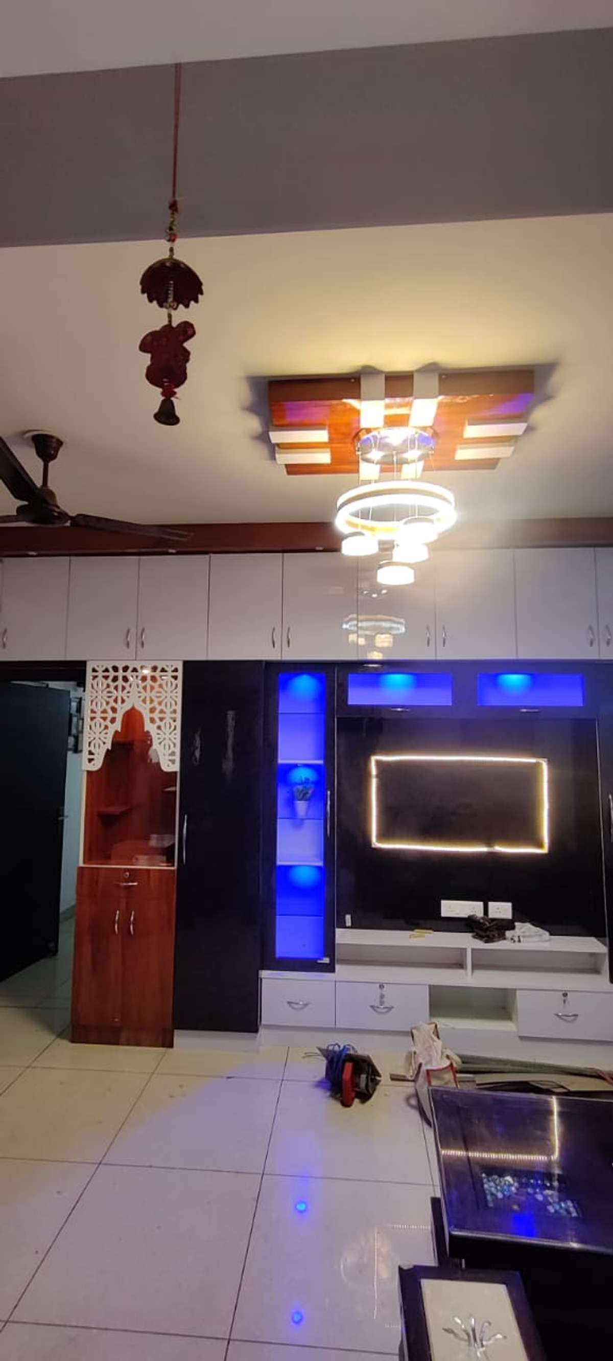 Lighting, Living, Prayer Room, Storage, Ceiling Designs by Carpenter Sameer Khan, Gurugram | Kolo