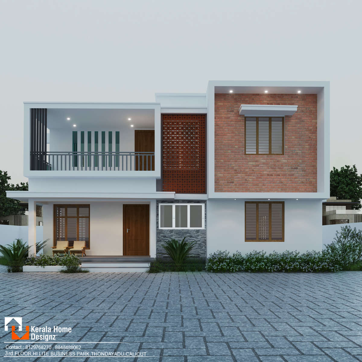 Exterior, Lighting Designs by 3D & CAD Kerala Home Designz, Kozhikode