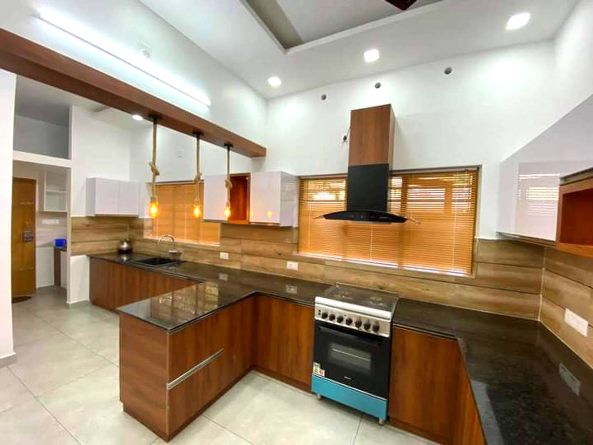 Kitchen, Lighting, Storage Designs by Contractor Manoj T A, Idukki | Kolo