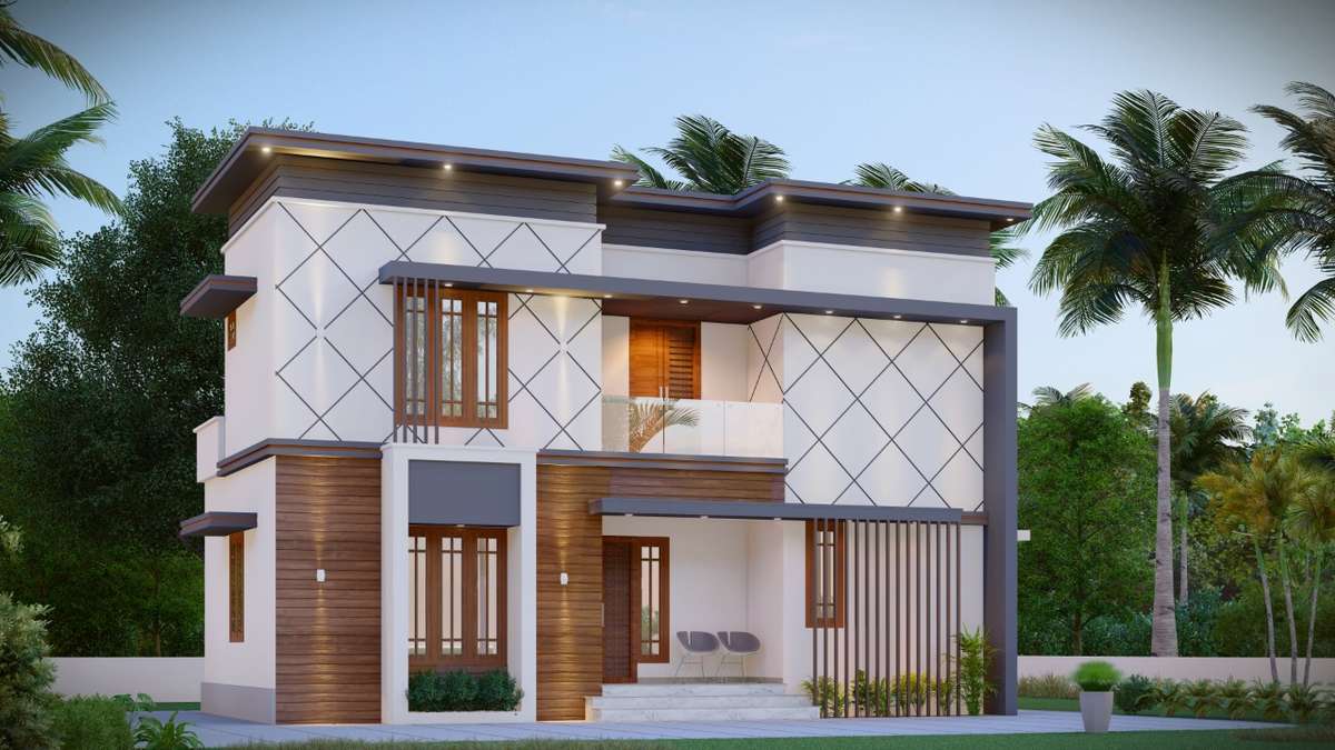 Exterior, Lighting Designs by Contractor Sajitha sarilal, Thrissur | Kolo