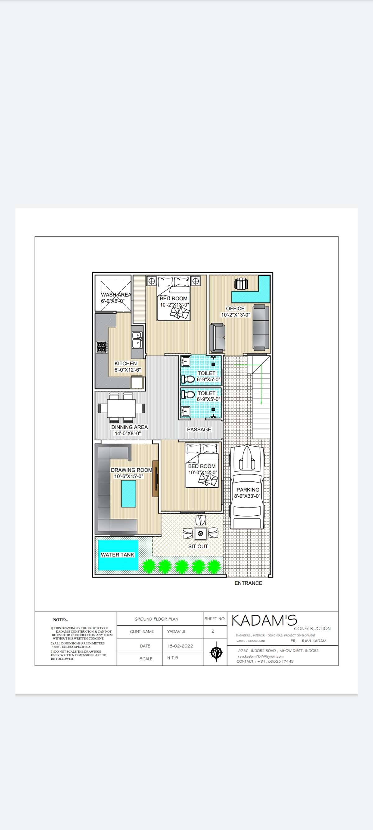 Designs by Civil Engineer KADAMs construction, Indore | Kolo