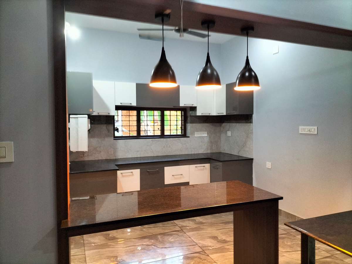 Kitchen, Storage Designs by Contractor MN Construction, Palakkad | Kolo