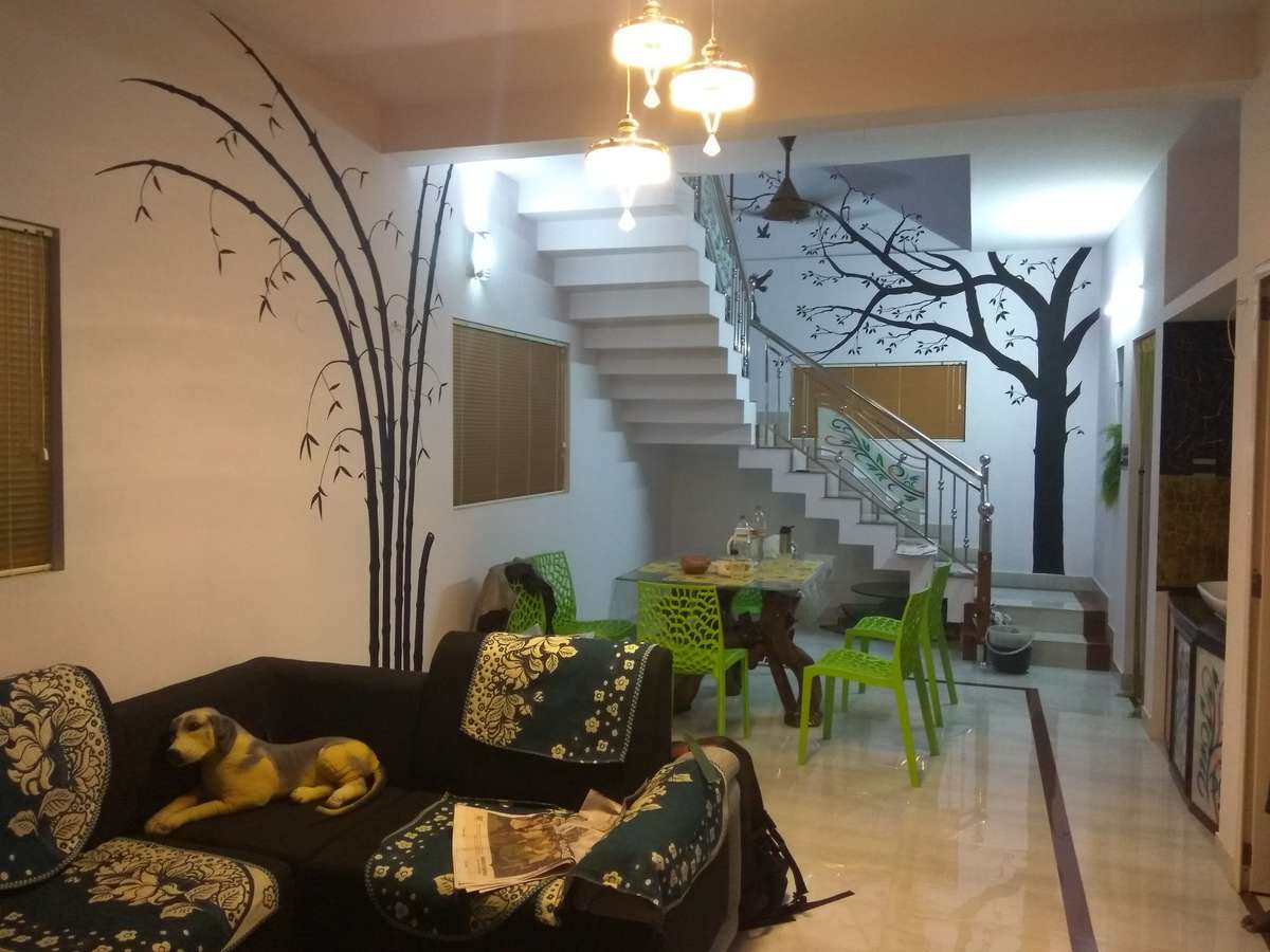 Living, Furniture, Lighting, Wall, Dining, Table Designs by Interior Designer Saneesh Art, Ernakulam | Kolo