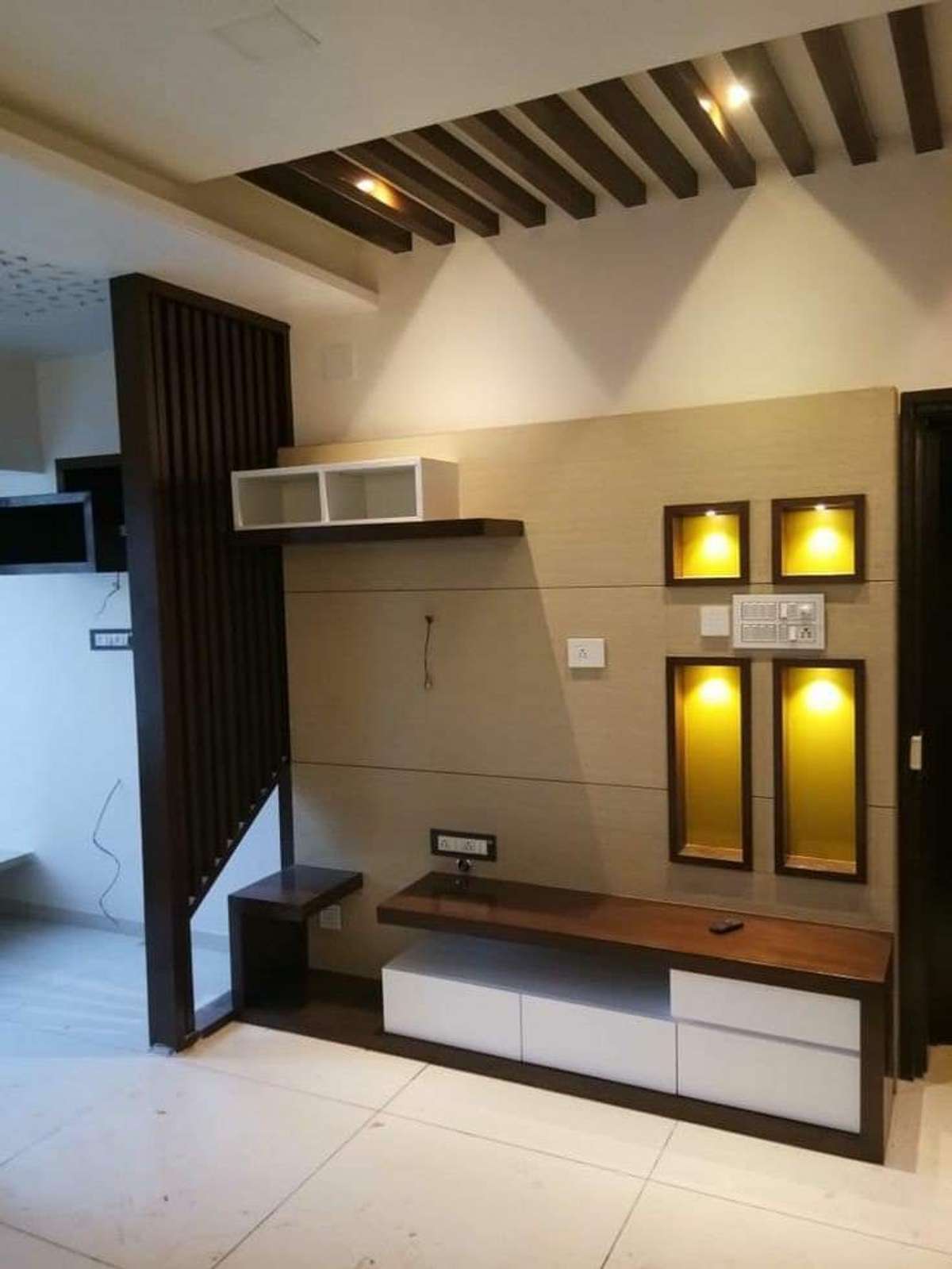 Living, Lighting, Storage Designs by Contractor Culture Interior, Delhi | Kolo