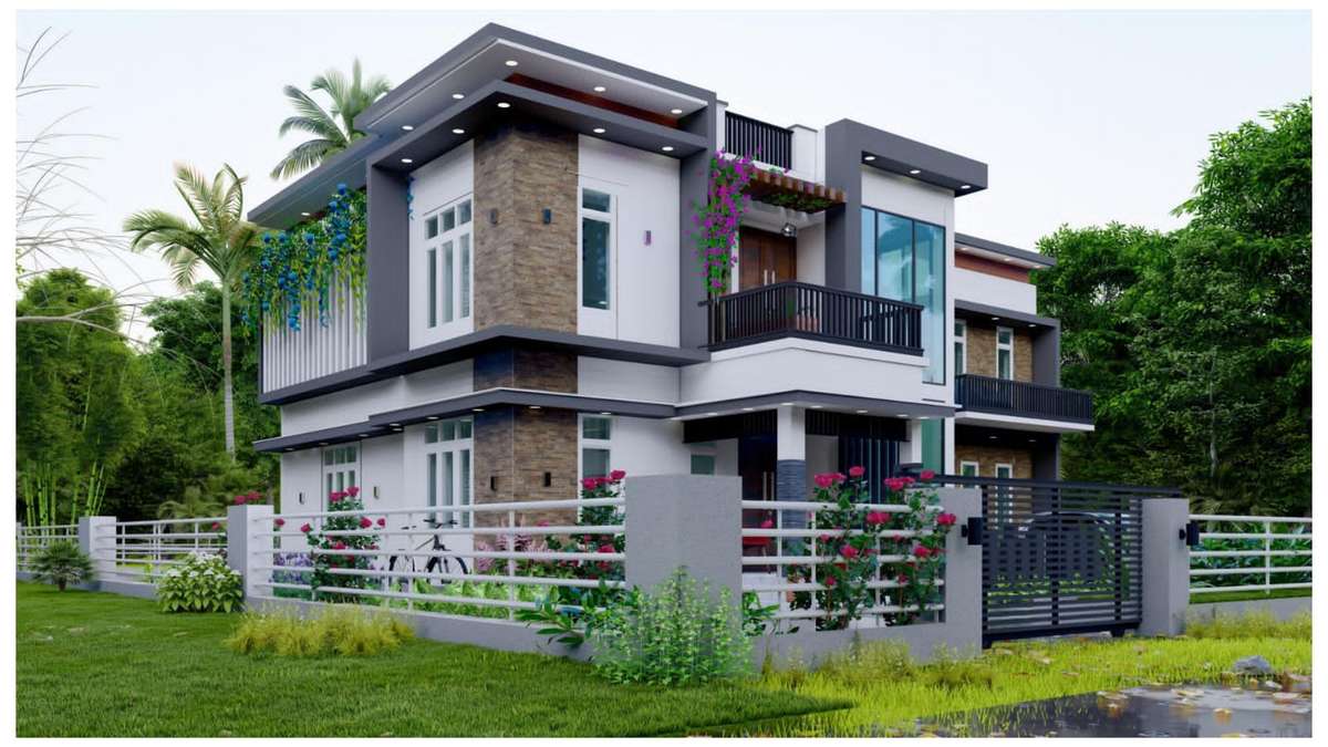 Flooring, Exterior Designs by 3D & CAD Akhi saj, Ernakulam | Kolo
