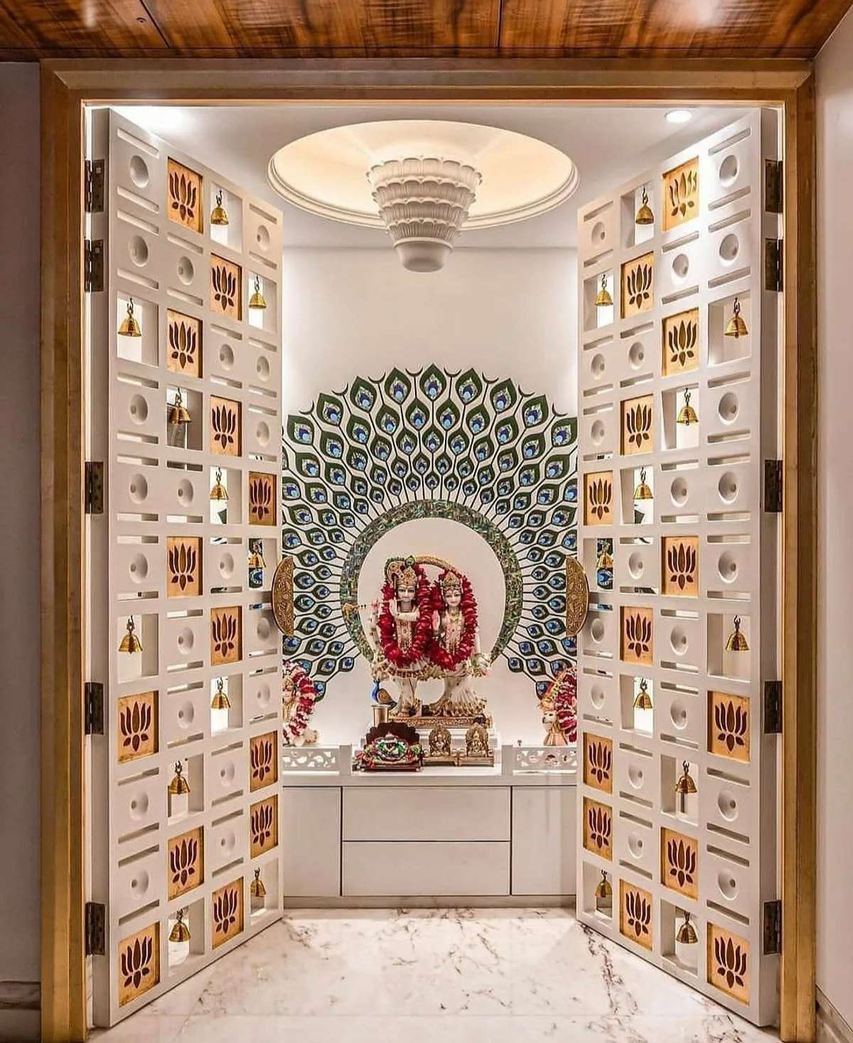 Prayer Room, Storage Designs by 3D & CAD Sadik Raza, Delhi | Kolo