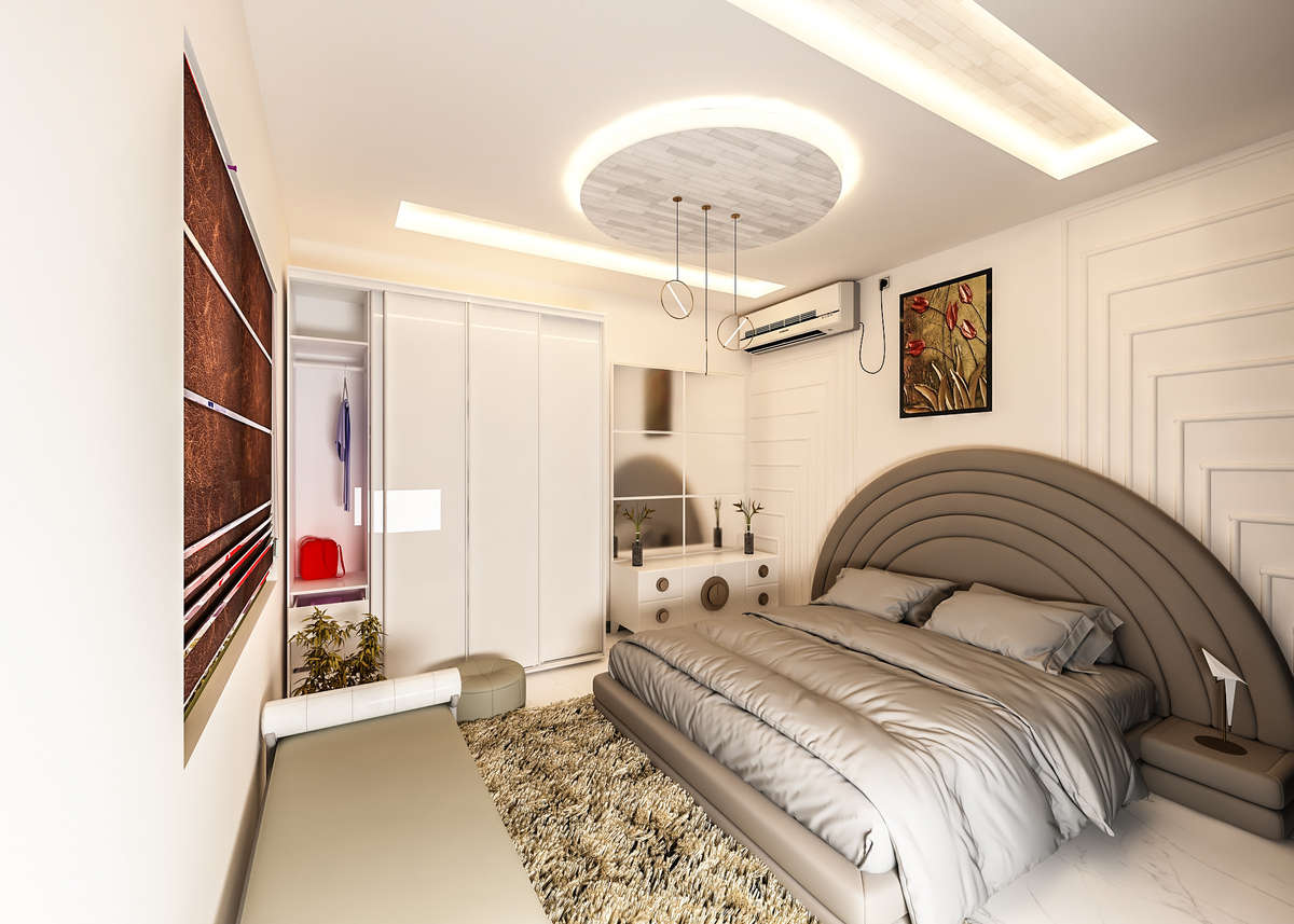 Bedroom, Furniture, Storage, Ceiling, Lighting Designs by Interior Designer afsal appu, Kannur | Kolo