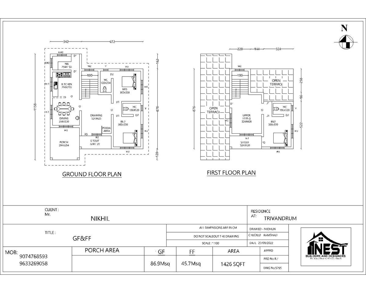 Designs by Civil Engineer Midhun Murali, Palakkad | Kolo