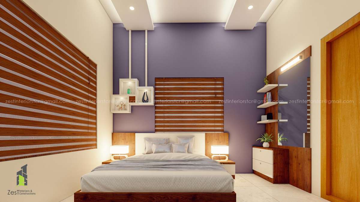 Bedroom, Furniture, Lighting, Storage, Wall Designs by 3D & CAD Justin Joseph, Thrissur | Kolo